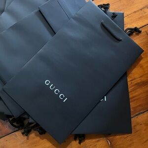 Gucci Authentic Gift Bag black unused tall and slim